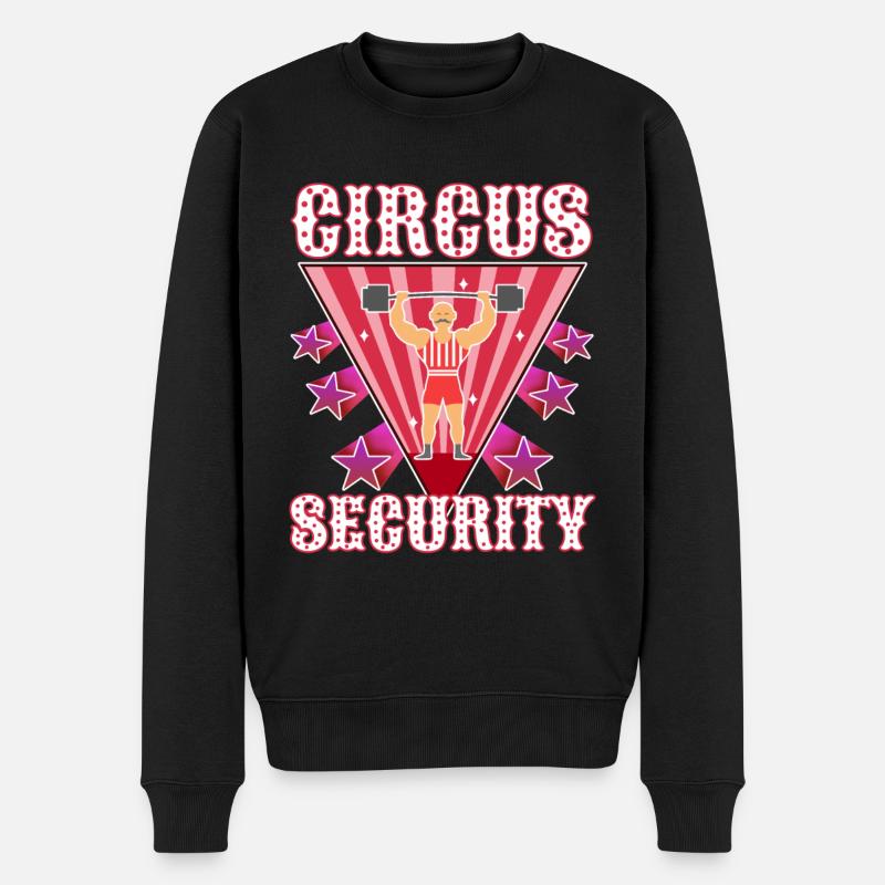 Circus security - Männer Premium Bio Pullover - Schwarz