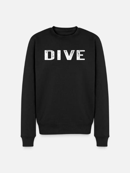 Diver Underwater Diving Dive - Männer Premium Bio Pullover - Schwarz