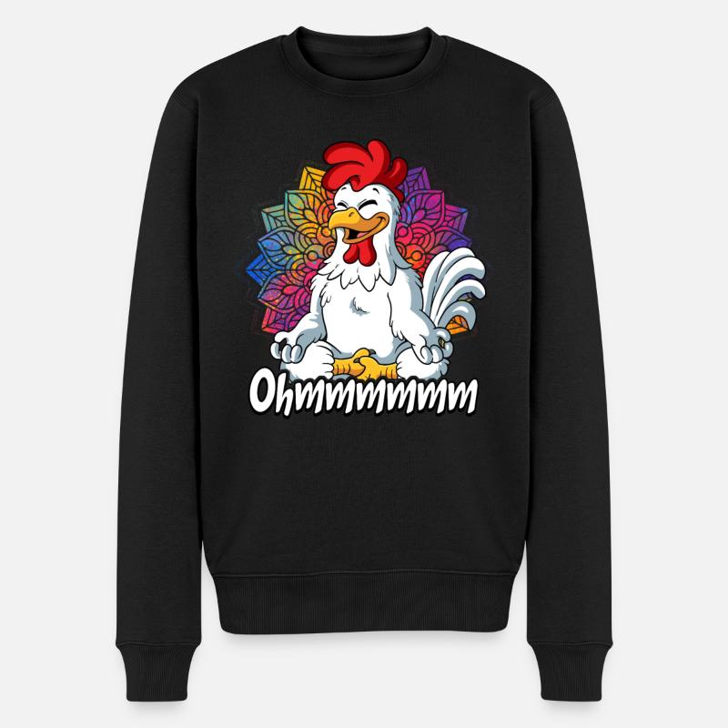 Yoga Ohmmm Namaste - Männer Premium Bio Pullover - Schwarz