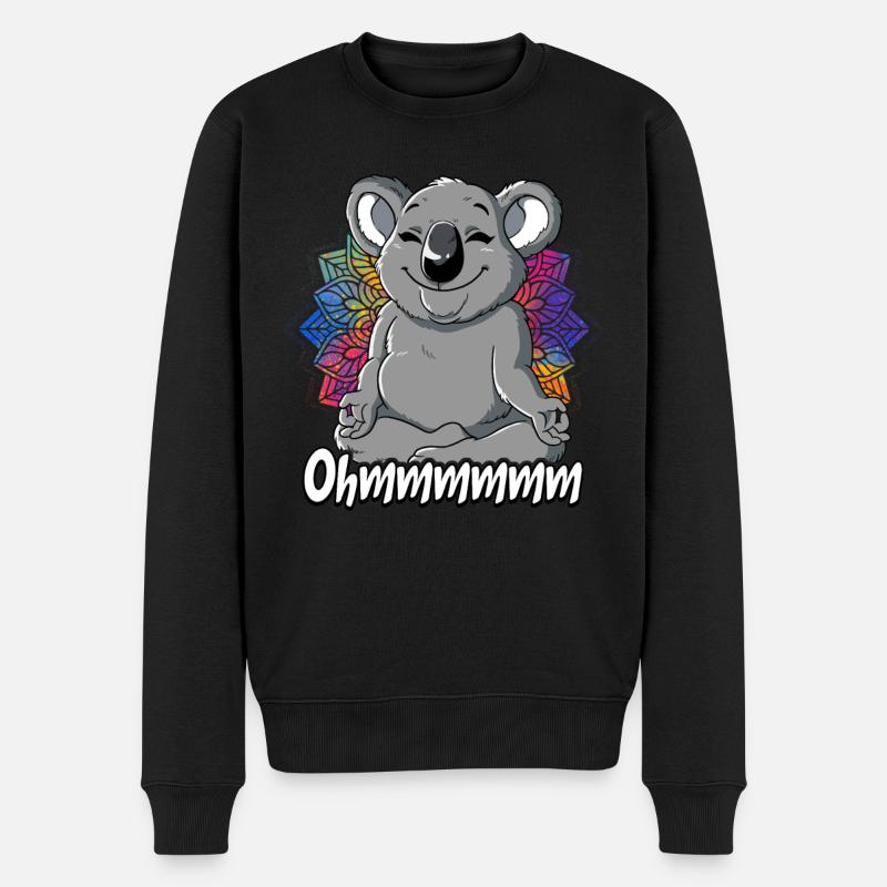 Yoga Ohmmm Namaste - Männer Premium Bio Pullover - Schwarz