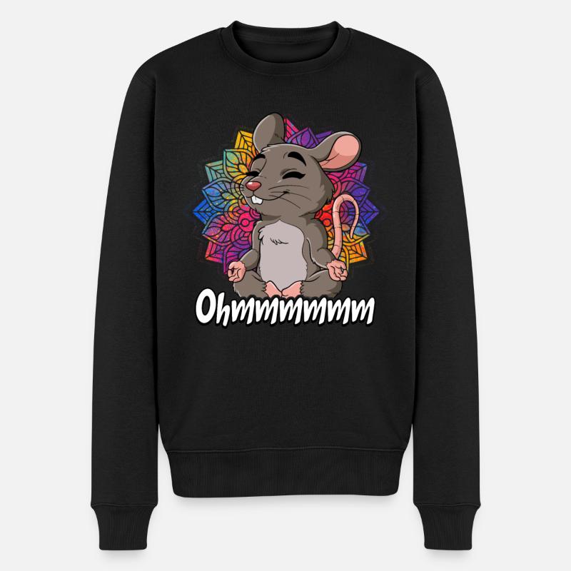 Yoga Ohmmm Namaste - Männer Premium Bio Pullover - Schwarz
