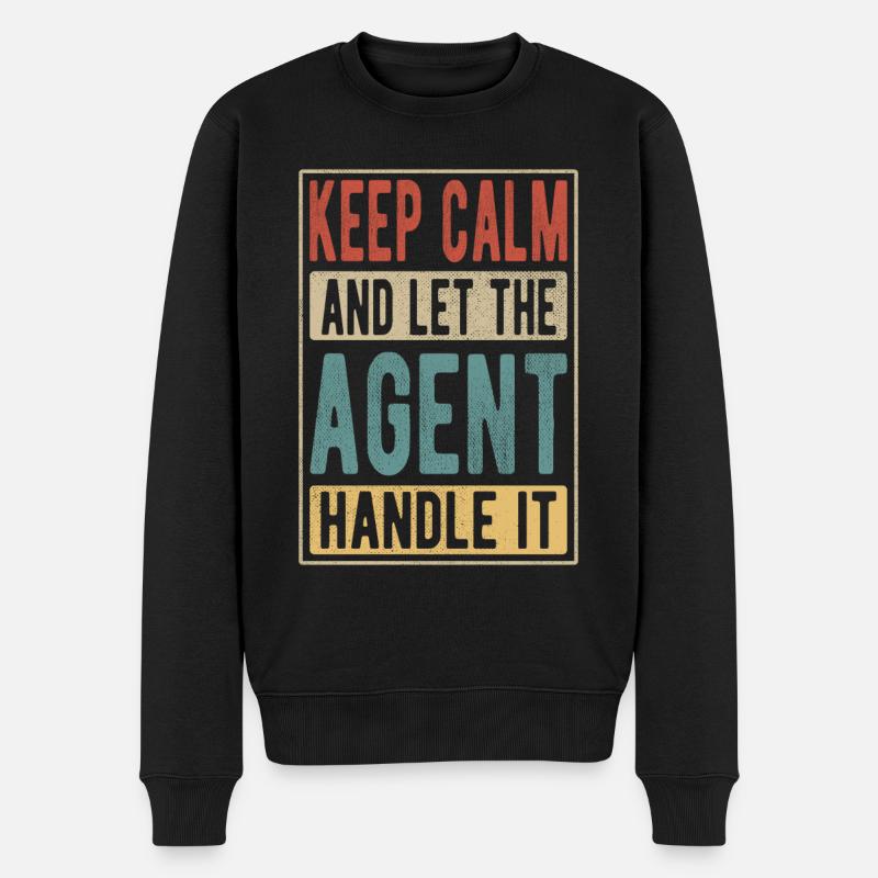 Agent Retro Geschenk - Männer Premium Bio Pullover - Schwarz