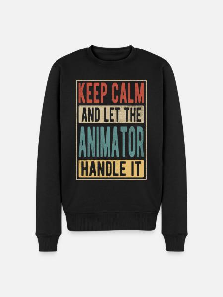 Animator Retro Geschenk - Männer Premium Bio Pullover - Schwarz