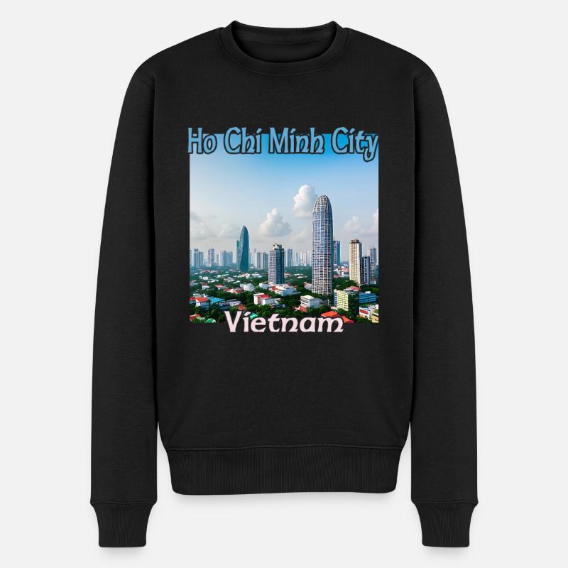 Hô-Chi-Minh-Ville, Viêt Nam - Pull Premium bio Homme - noir