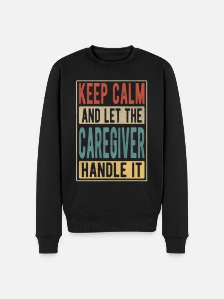 Caregiver Retro Gift - Men's Premium Organic Jumper - black