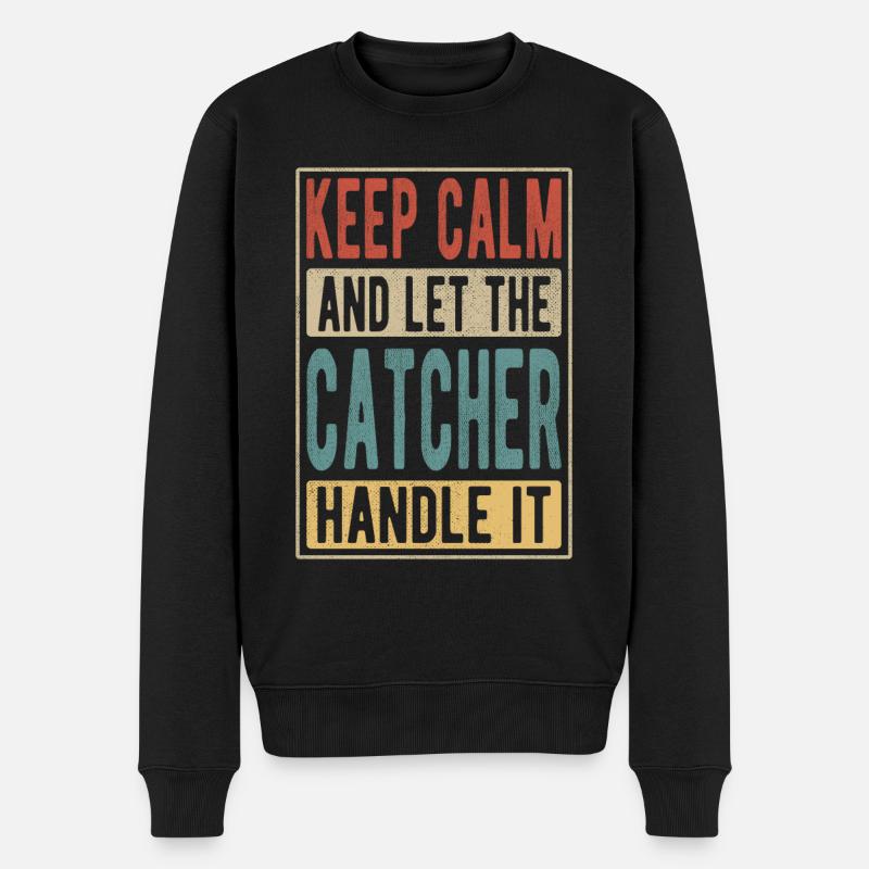 Cadeau rétro Catcher - Pull Premium bio Homme - noir