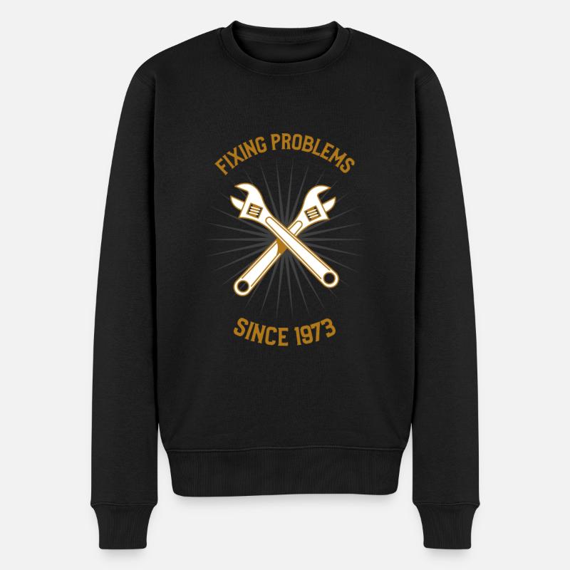 Fixing Problems Since 1873 - Men's Premium Organic Jumper - black