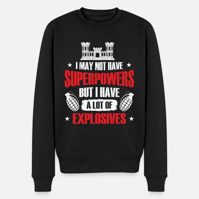 Combat Engineer Engineering Army - Men's Premium Organic Jumper - black