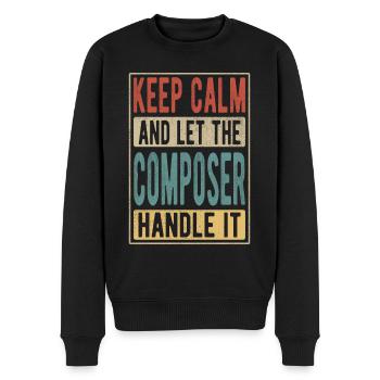 Composer Retro Gift - Men's Premium Organic Jumper - black - Front - Nico (187cm)