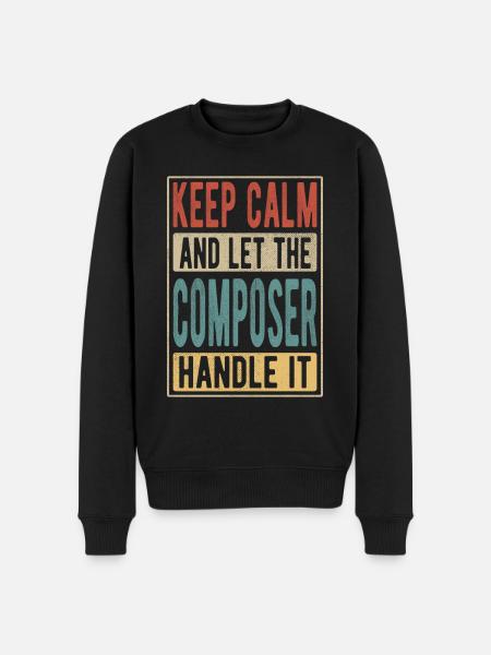 Composer Retro Gift - Men's Premium Organic Jumper - black