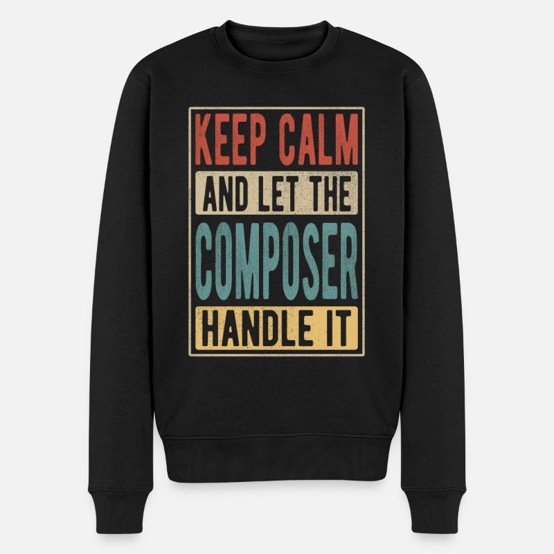 Compositeur Retro Cadeau - Pull Premium bio Homme - noir