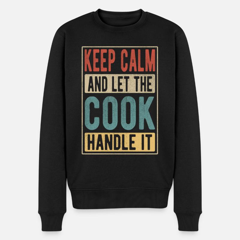 Kochen Retro Geschenk - Männer Premium Bio Pullover - Schwarz