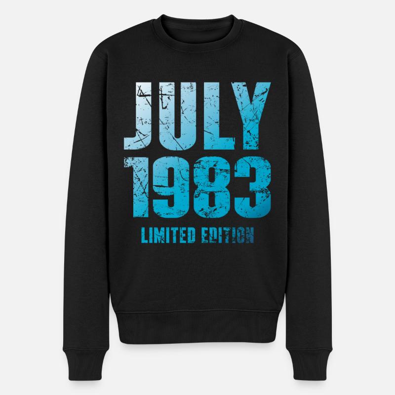 Juli 1983 Limited Edition Geburtstag Geschenk - Männer Premium Bio Pullover - Schwarz
