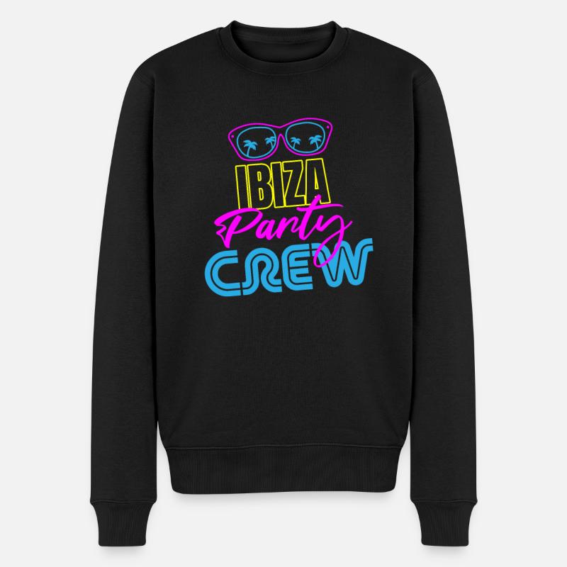 Ibiza Party Crew - Männer Premium Bio Pullover - Schwarz