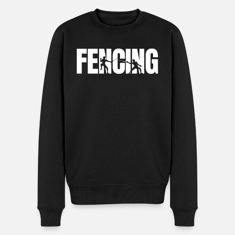 Fencing Duel - Männer Premium Bio Pullover - Schwarz