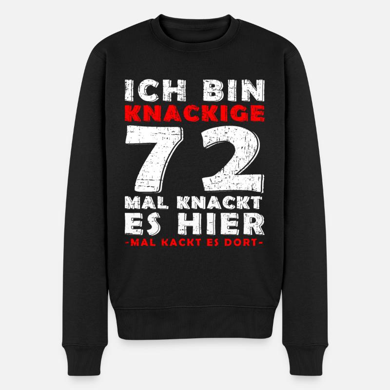 1951 Juli Limited Edition 72. Geburtstag Outfit - Männer Premium Bio Pullover - Schwarz