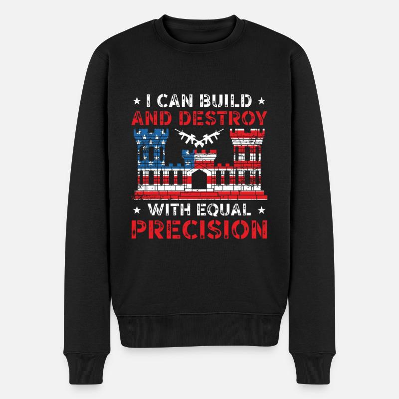 Combat Engineer Engineering Army - Men's Premium Organic Jumper - black