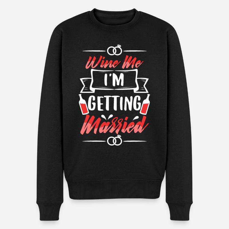 I am getting married - Männer Premium Bio Pullover - Schwarz