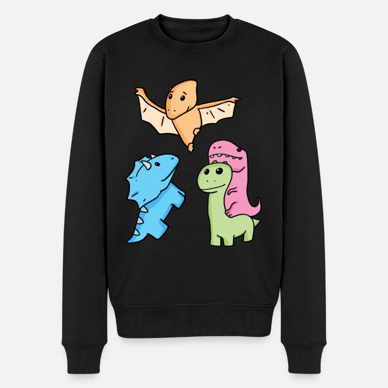 Dinosaure - Pull Premium bio Homme - noir