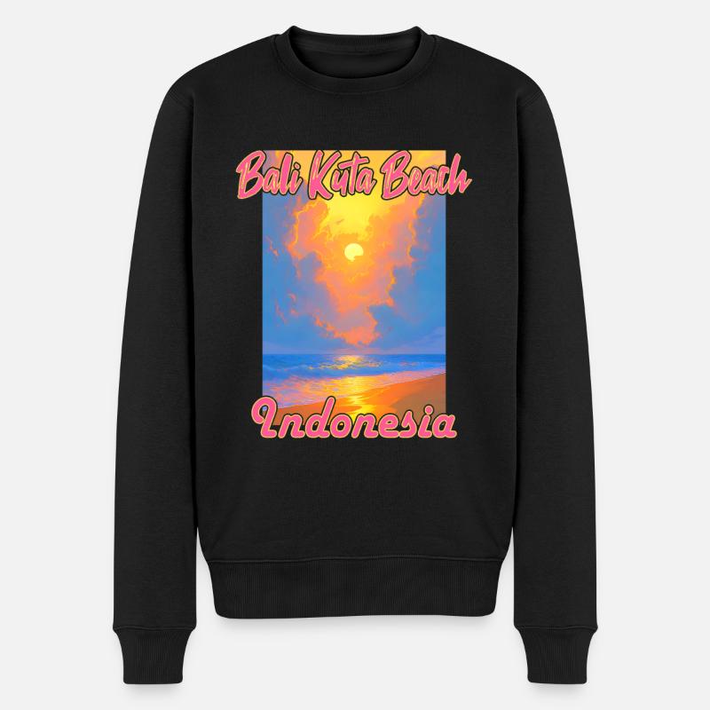 Bali Kuta Beach, Indonésie - Pull Premium bio Homme - noir