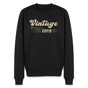 2019 Anniversaire Vintage Classic - Pull Premium bio Homme - noir - Devant - Nico (187cm)
