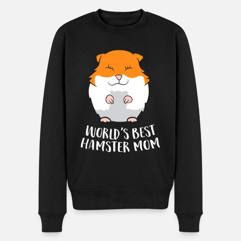 Weltbeste Hamstermutter Lustige Hamstermutter Geschenk - Männer Premium Bio Pullover - Schwarz