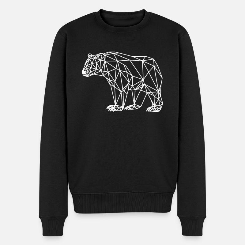 Lineart Fox - Pull Premium bio Homme - noir