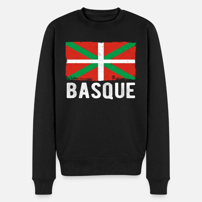 Pays Basque Drapeau Basque - Pull Premium bio Homme - noir
