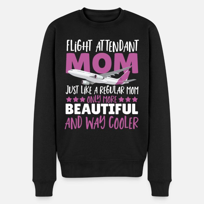 Maman hôtesse de l’air Tout comme une maman normale - Pull Premium bio Homme - noir