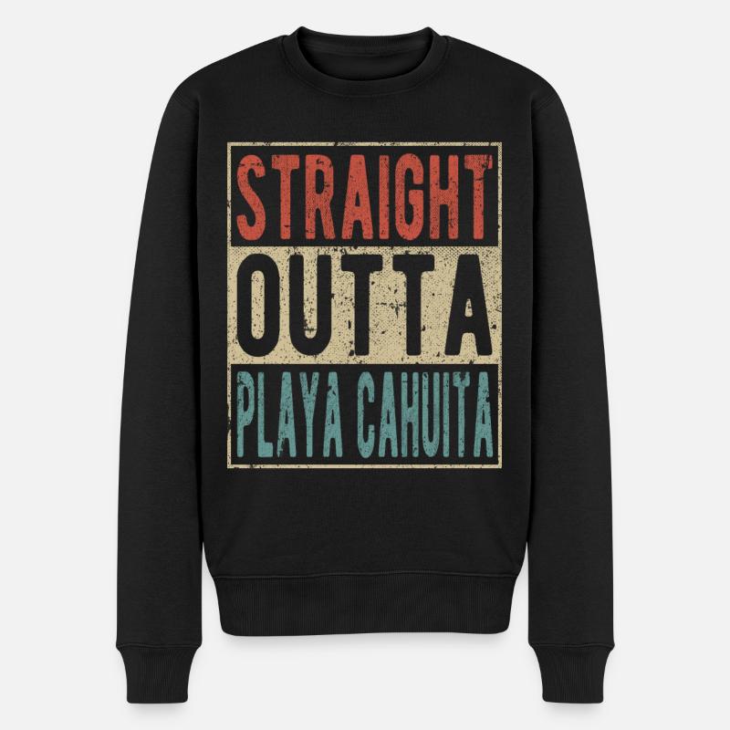 Straight Outta Playa Cahuita - Pull Premium bio Homme - noir