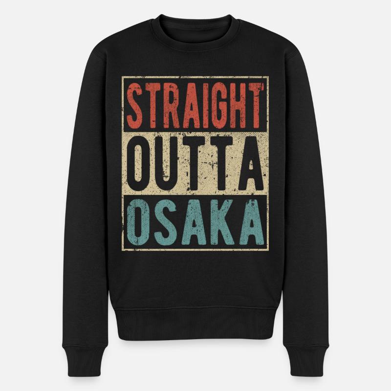 Tout droit à Osaka - Pull Premium bio Homme - noir