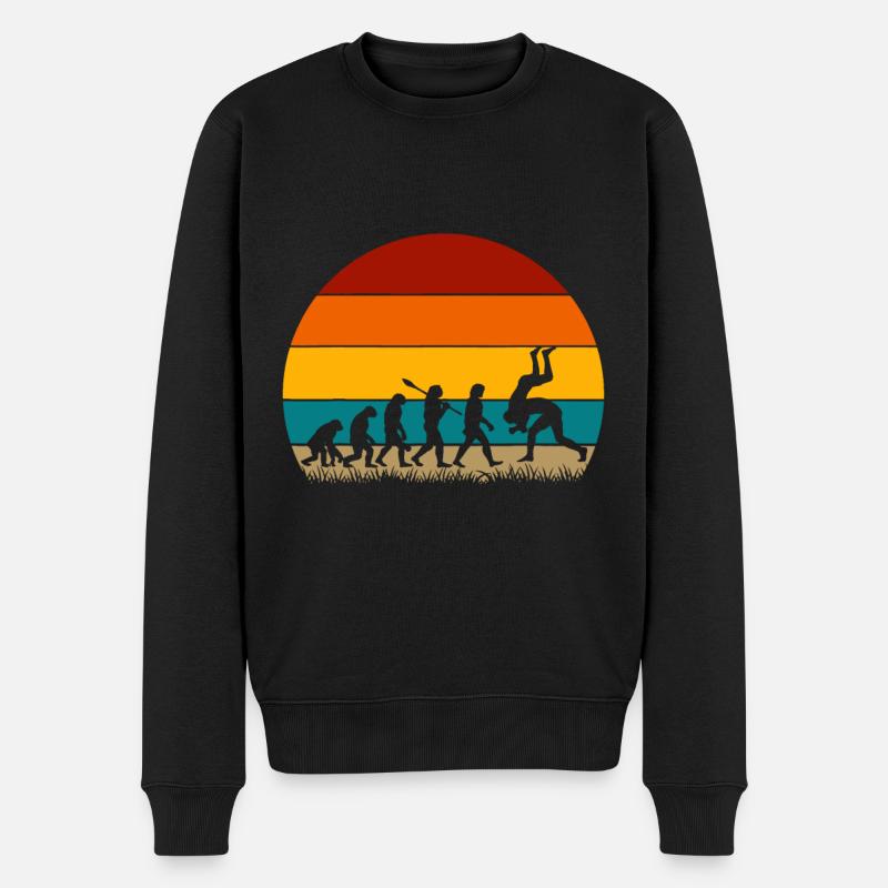 Retro Evolution Wrestling - Men's Premium Organic Jumper - black