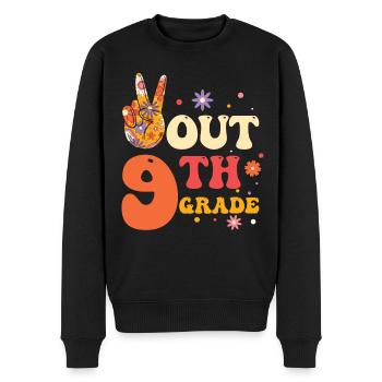 Peace Out 1. Klasse Letzter Schultag - Männer Premium Bio Pullover - Schwarz - Vorne - Nico (187cm)