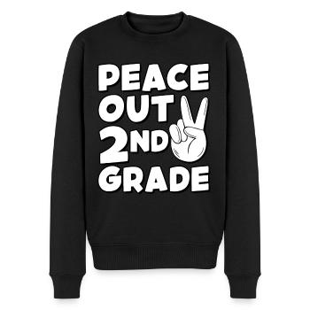 Peace Out 1. Klasse Letzter Schultag - Männer Premium Bio Pullover - Schwarz - Vorne - Nico (187cm)