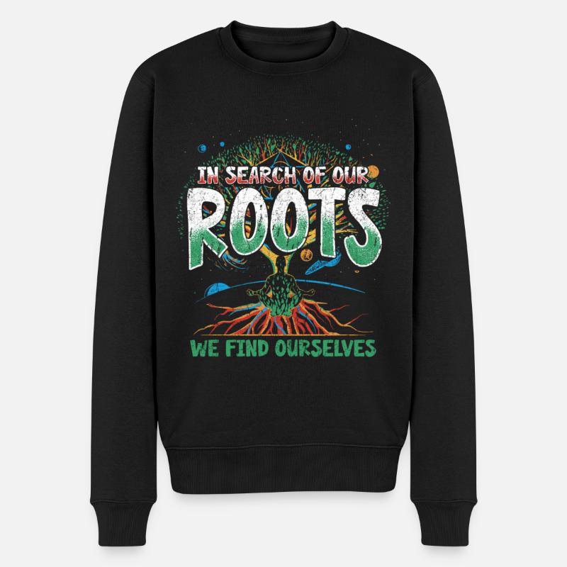 Genealogie Spruch - Männer Premium Bio Pullover - Schwarz