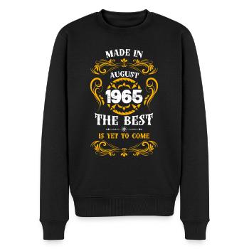 Made In August 1965 The Best - Männer Premium Bio Pullover - Schwarz - Vorne - Nico (187cm)