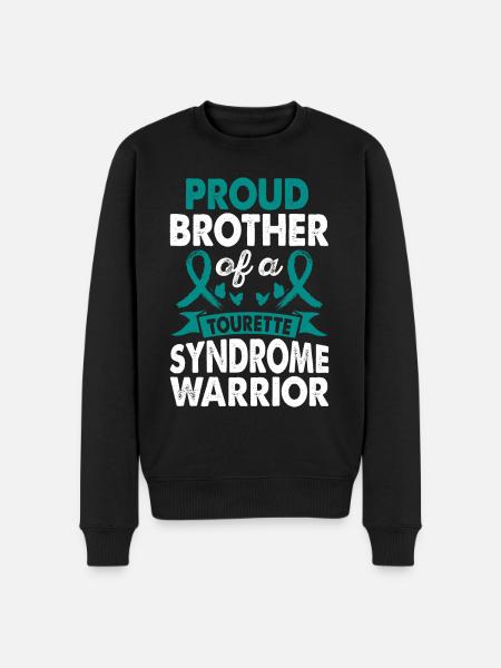 Frère de la conscience guerrière du syndrome de Gilles de la Tourette, - Pull Premium bio Homme - noir