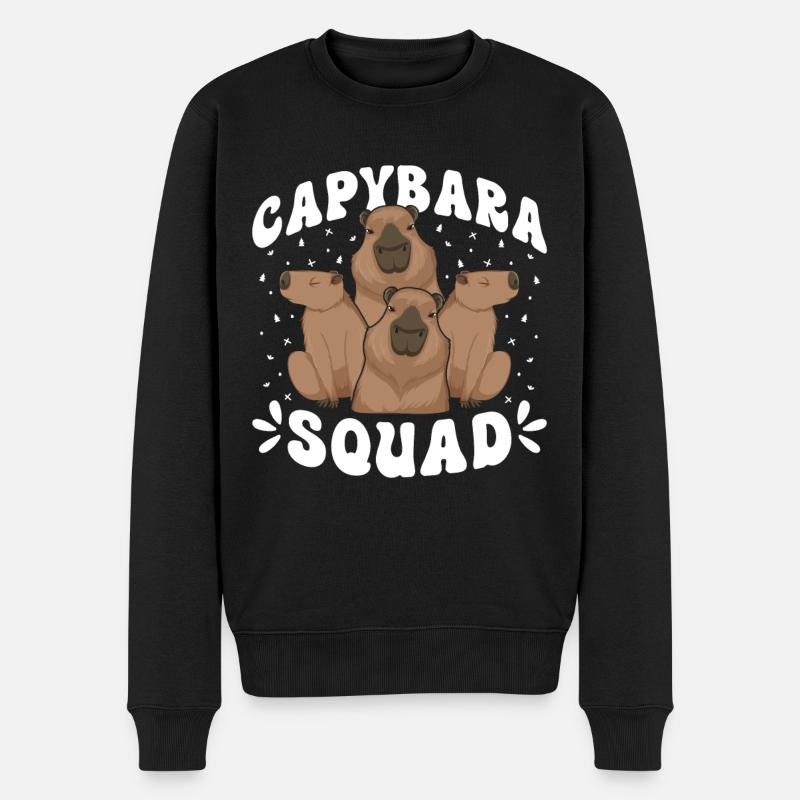 Capybara trup - Økologisk premium-sweatshirt til mænd - sort