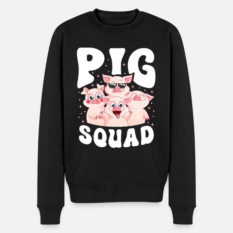 Escouade porcine - Pull Premium bio Homme - noir