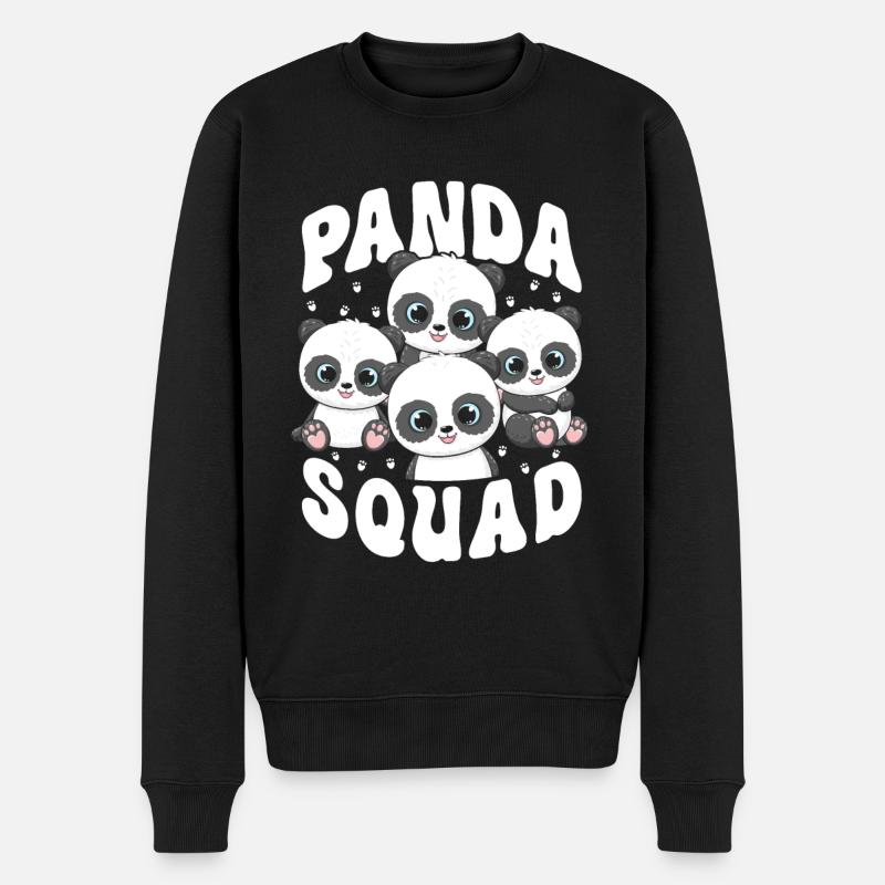 Panda Squad - Men's Premium Organic Jumper - black