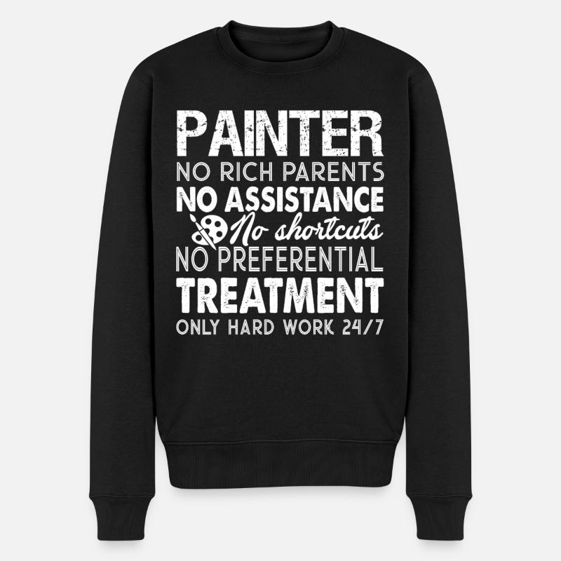 Painter Painter Hard Work - Men's Premium Organic Jumper - black