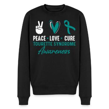 Peace Love Cure - Men's Premium Organic Jumper - black - Front - Nico (187cm)