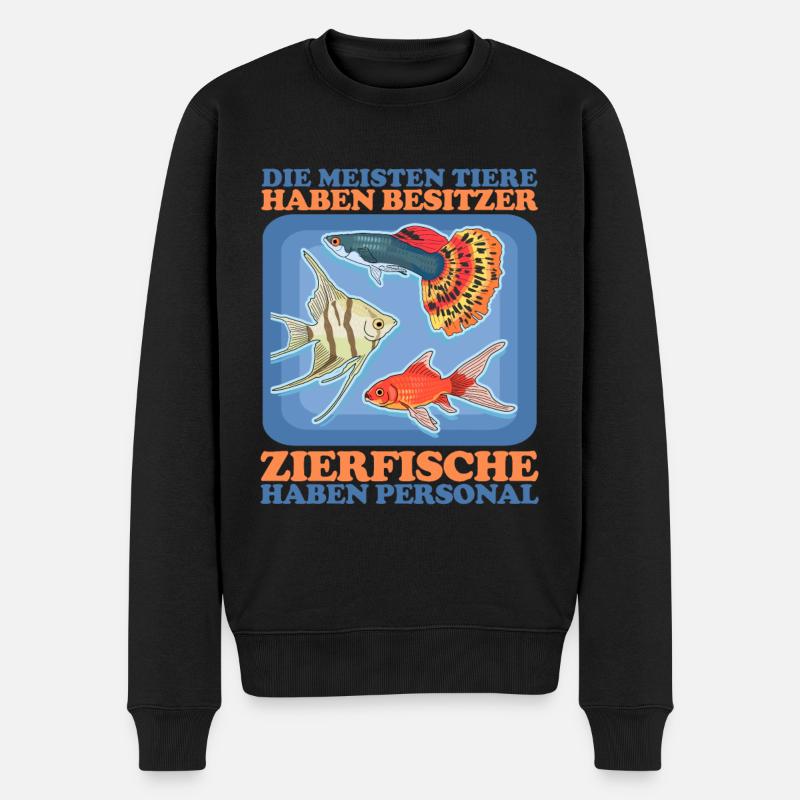 Aquaristik Aquarium Aquarianer Zierfisch Geschenk - Männer Premium Bio Pullover - Schwarz