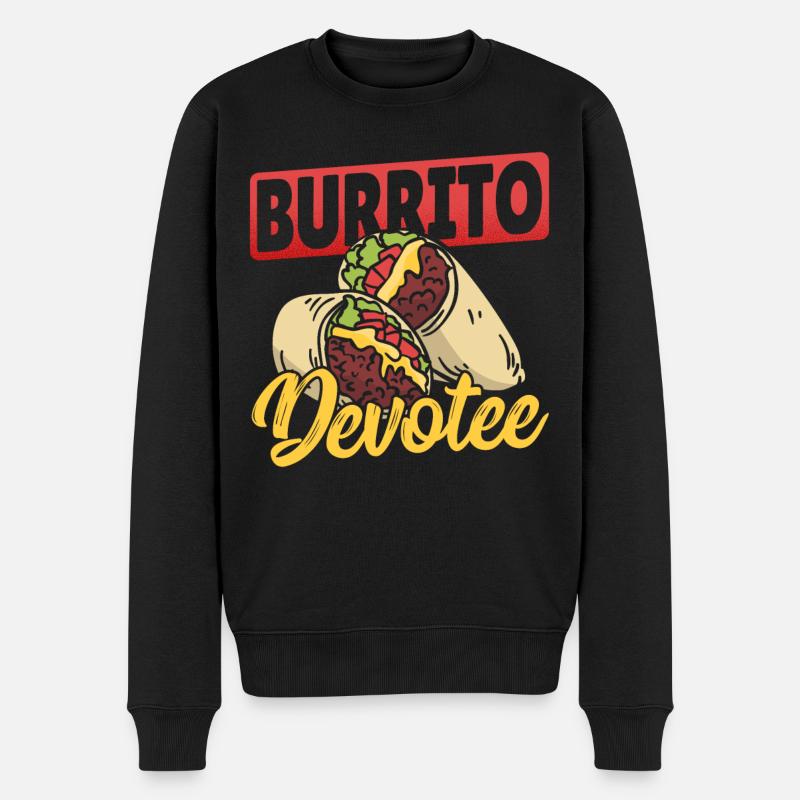 Burrito Pendentif Burritos Taco Famille - Pull Premium bio Homme - noir