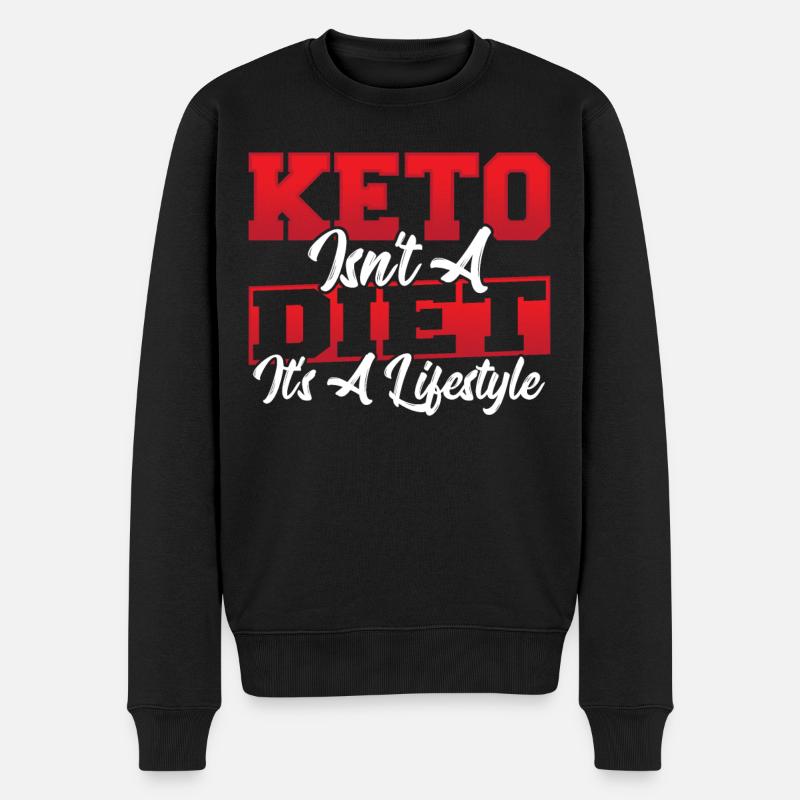 Keto ist keine Diät, sondern ein Lebensstil Keto - Männer Premium Bio Pullover - Schwarz