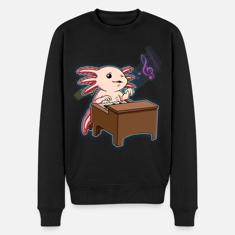 Axolotl Pianiste - Pull Premium bio Homme - noir