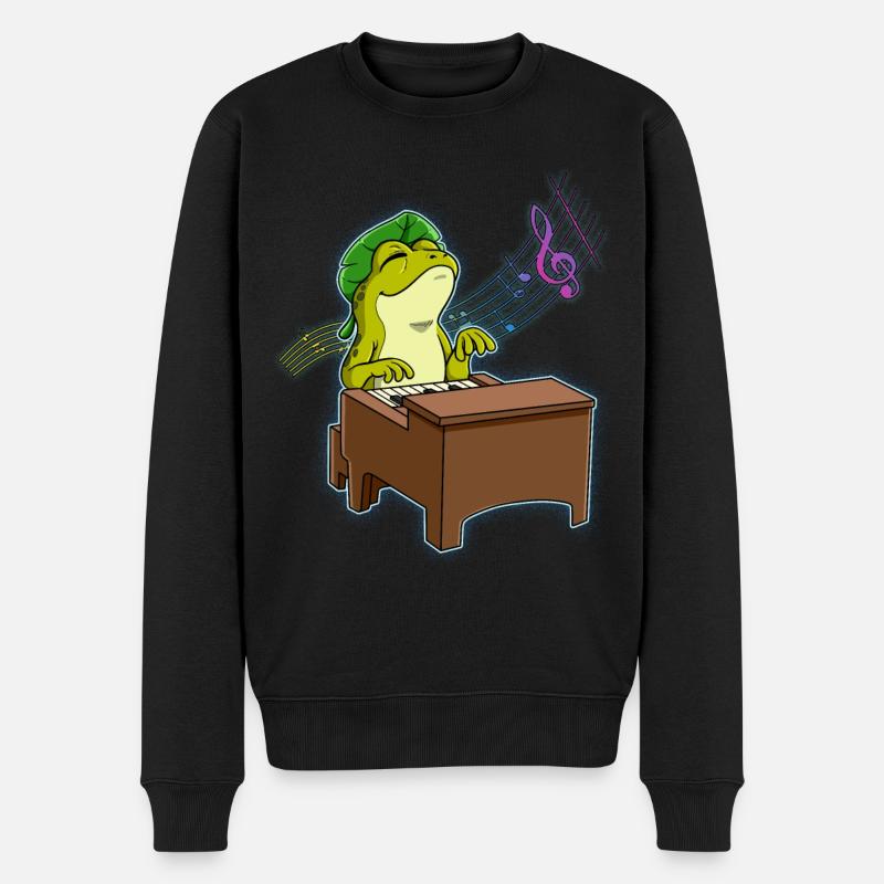 Pianiste Frog - Pull Premium bio Homme - noir