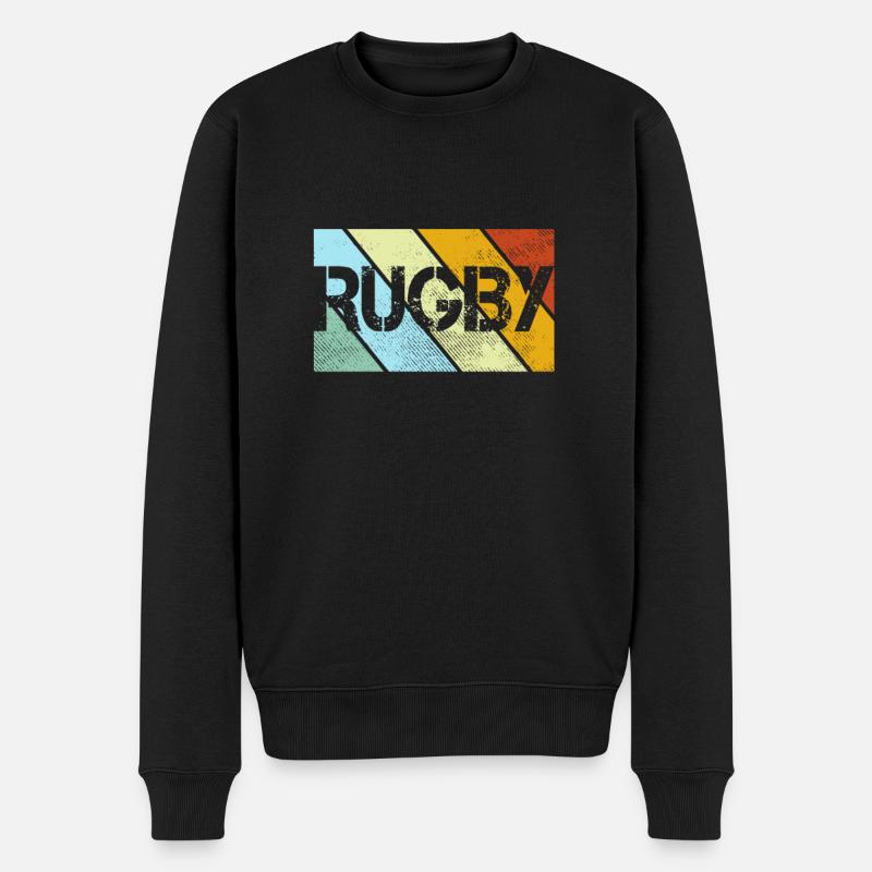 Rétro Rugby - Pull Premium bio Homme - noir