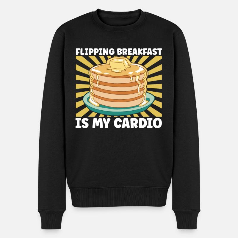 Petit déjeuner aux crêpes - Pull Premium bio Homme - noir