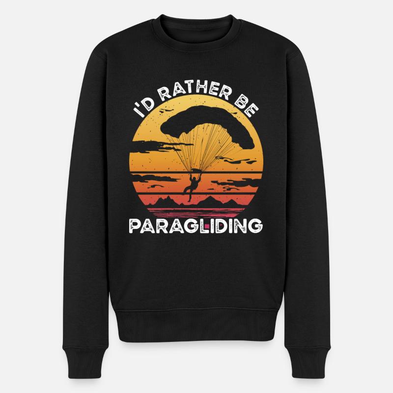 Rather Be Paragliding - Männer Premium Bio Pullover - Schwarz